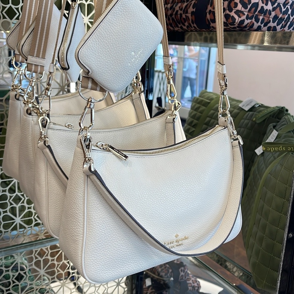 Kate Spade Rosie Shoulder Bag With Tech Attachment AirPod 
Parchment 
NWT - Picture 2 of 16